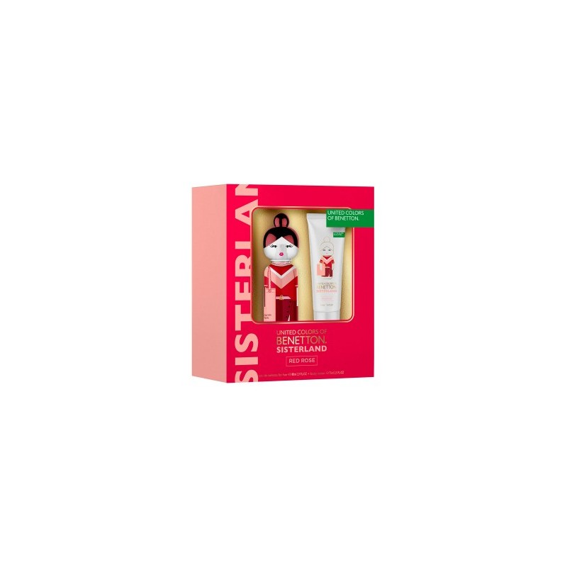 Set Benetton Sisterland Red Rose EDT 2 pzas